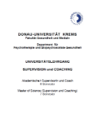 Cover &quot;Richtlinien für den Universitätslehrgang Supervision und Coaching&quot;