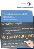 Cover Infoblatt &quot;Versicherungsrecht LL.M.&quot;