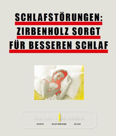 Schlaf und Zirben-Möbel