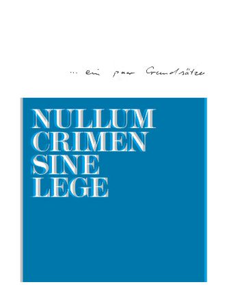 Bild 7 - NULLUM CRIMEN SINE LEGE