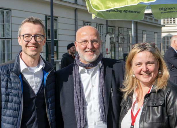 Markus Winkler, Peter Balogh und Martina Koßl vom Zentrum für Bauklimatik und Gebäudetechnik