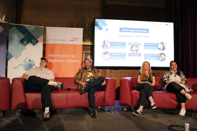 Podiumdiskussion mit Rafael "Veni" Eisler, Stefan "Don Esteban" Kuntner, Yvonne Scheer und Arianusch Riesner