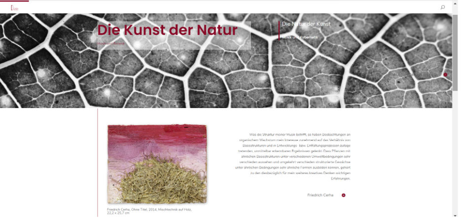 Themenseite "Die Kunst der Natur" I