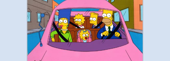 Familie Simpson färht im Auto