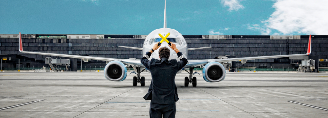 © Stranz Flugzeug Ankunft