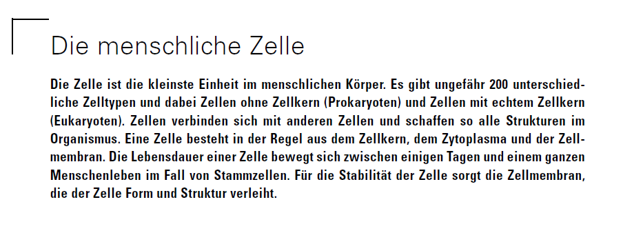 die menschliche zelle