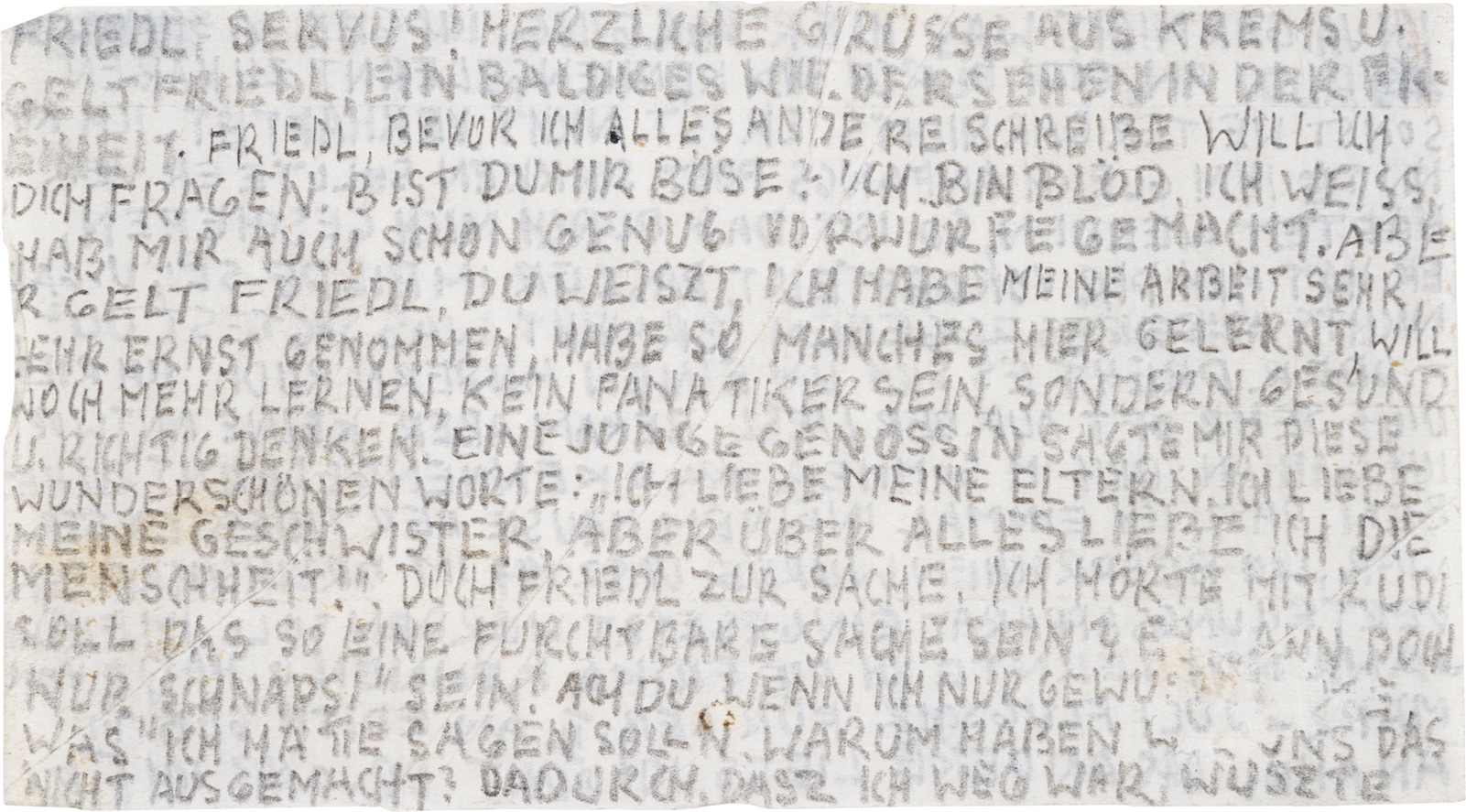 © Leni Deinhardstein Friedl bist du mir böse