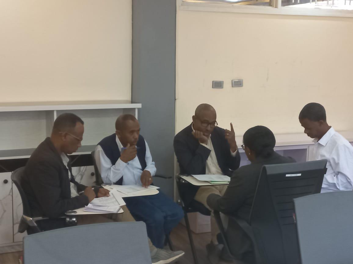 Group of men discussing