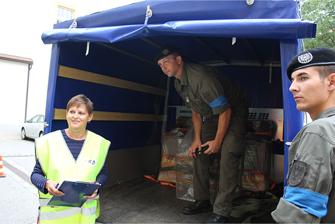 Verpacken und Bergen