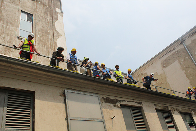 Brandsimulation im Archiv und Evakuierung