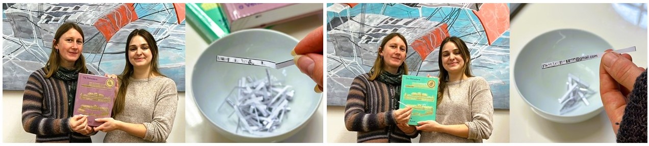 Ellice Jachek and Luitgard Voller draw the winners of OrDiV raffle