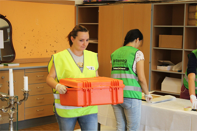 Verpacken und Bergen