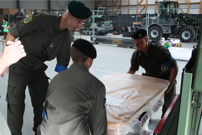 Depot-Errichtung und Inventarisierung