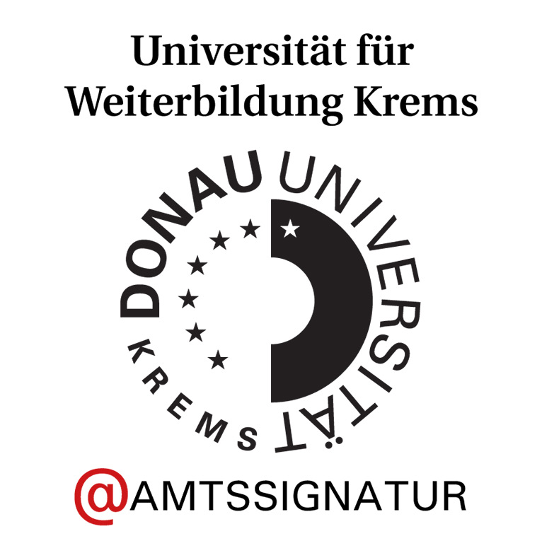 © Universität für Weiterbildung Krems Amtssignatur der Universität für Weiterbildung Krems