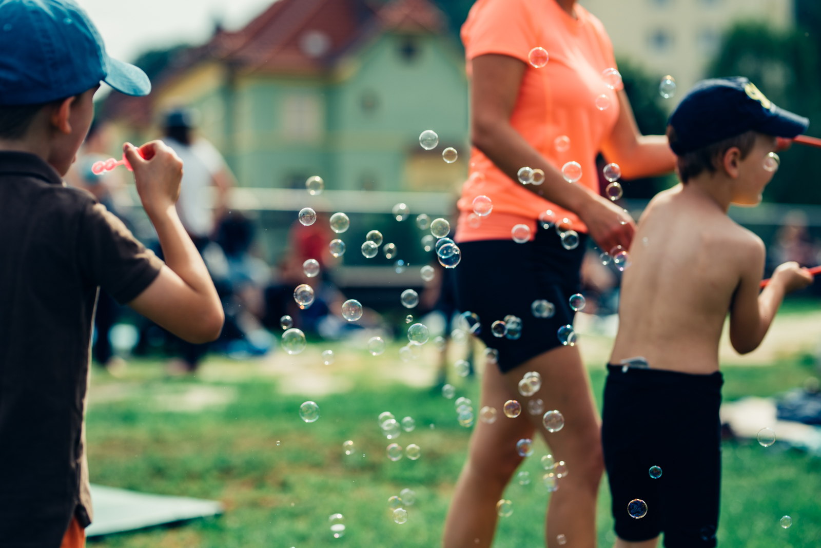 Seifenblasen und Kinder