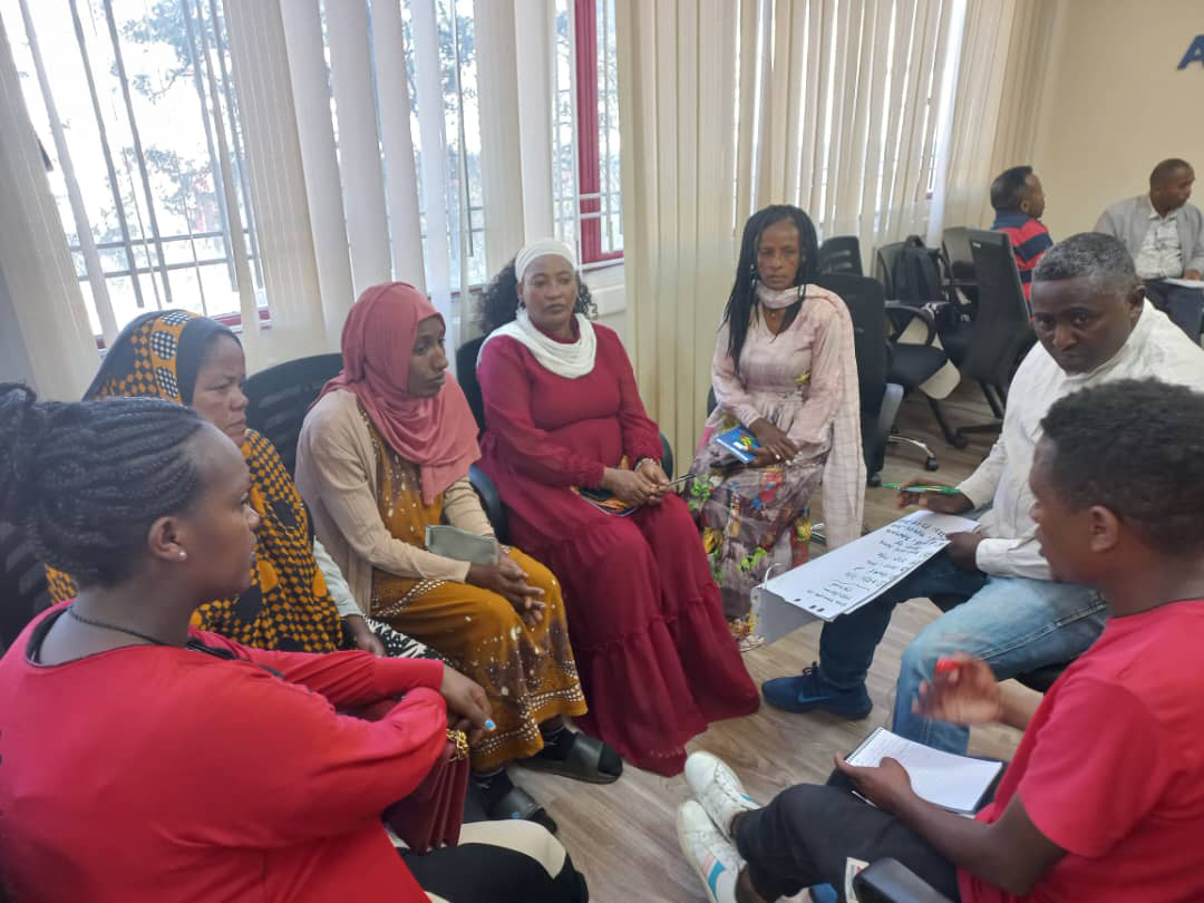 Group of people discussing