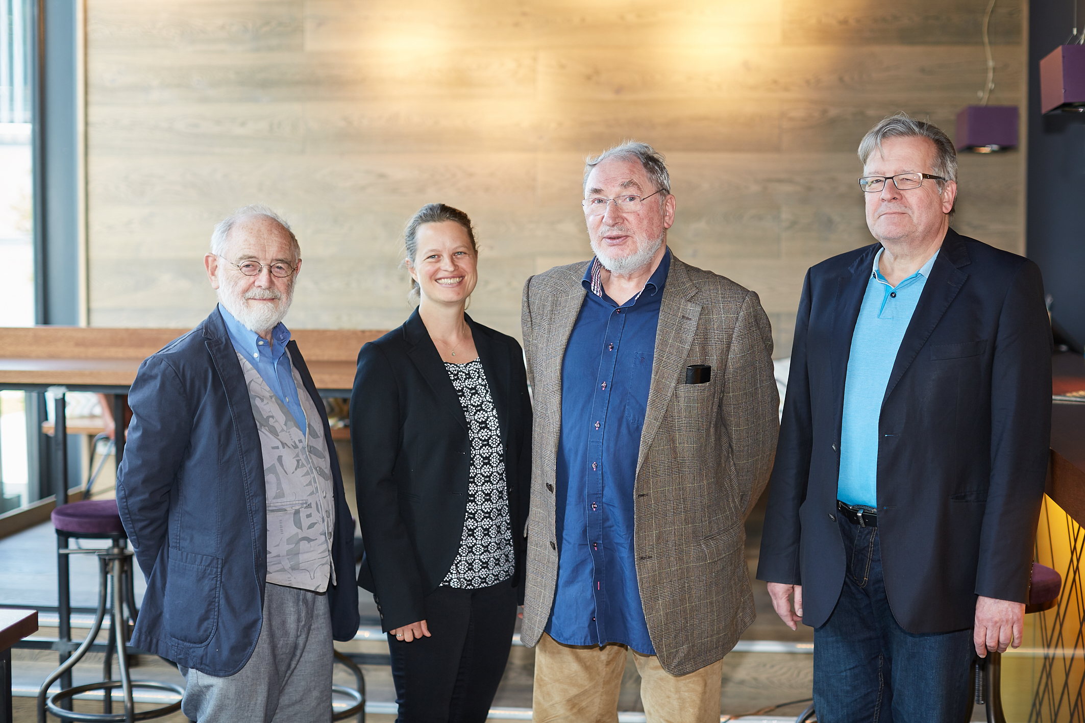 K. Schwertsik, B. Potz, HK Gruber, M. Henke (v.l.), © Florian Schulte K. Schwertsik, B. Potz, HK Gruber, M. Henke