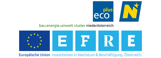 Logo eco plus bau.energie.umwelt cluster niederösterreich