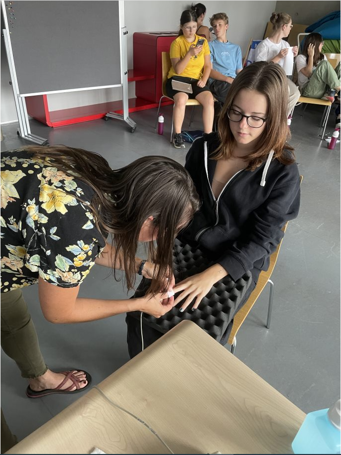 Telinehmer*in bei Biofeeback