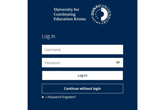 Login mask of UWKonline