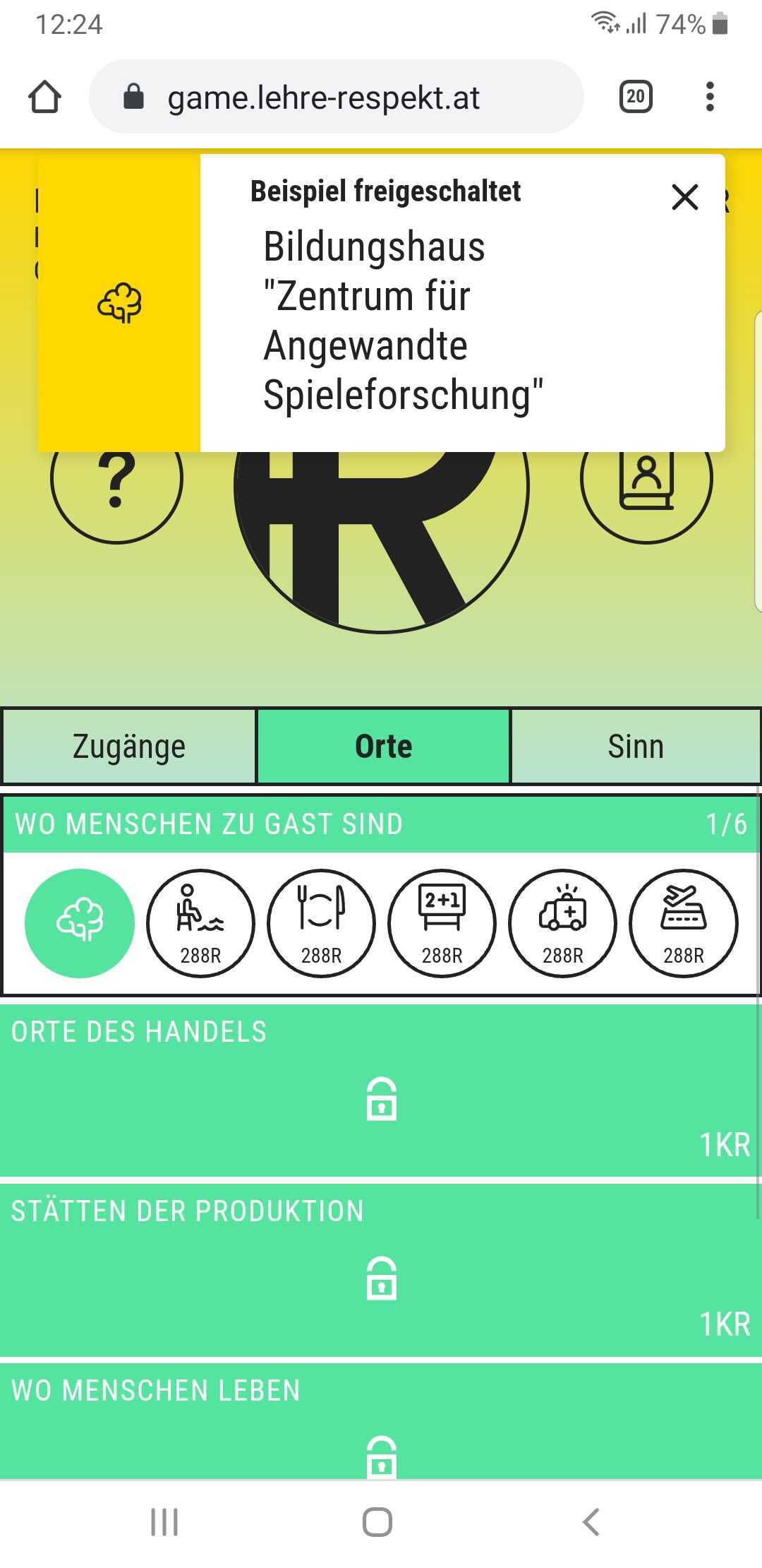 Screenshot WKO Clicker Game