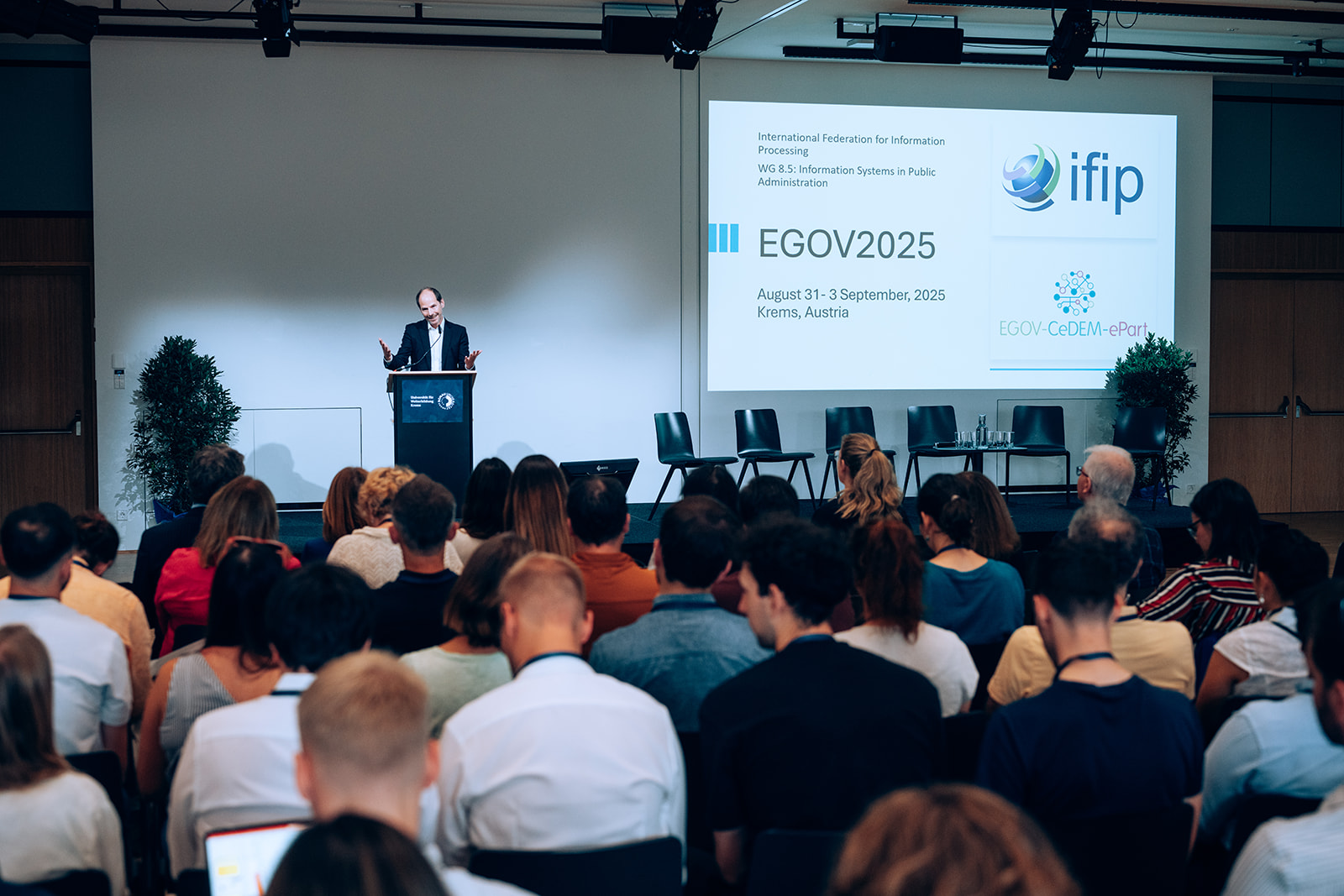 Professor Peter Parycek bei der EGOV-CeDEM-ePart 2025