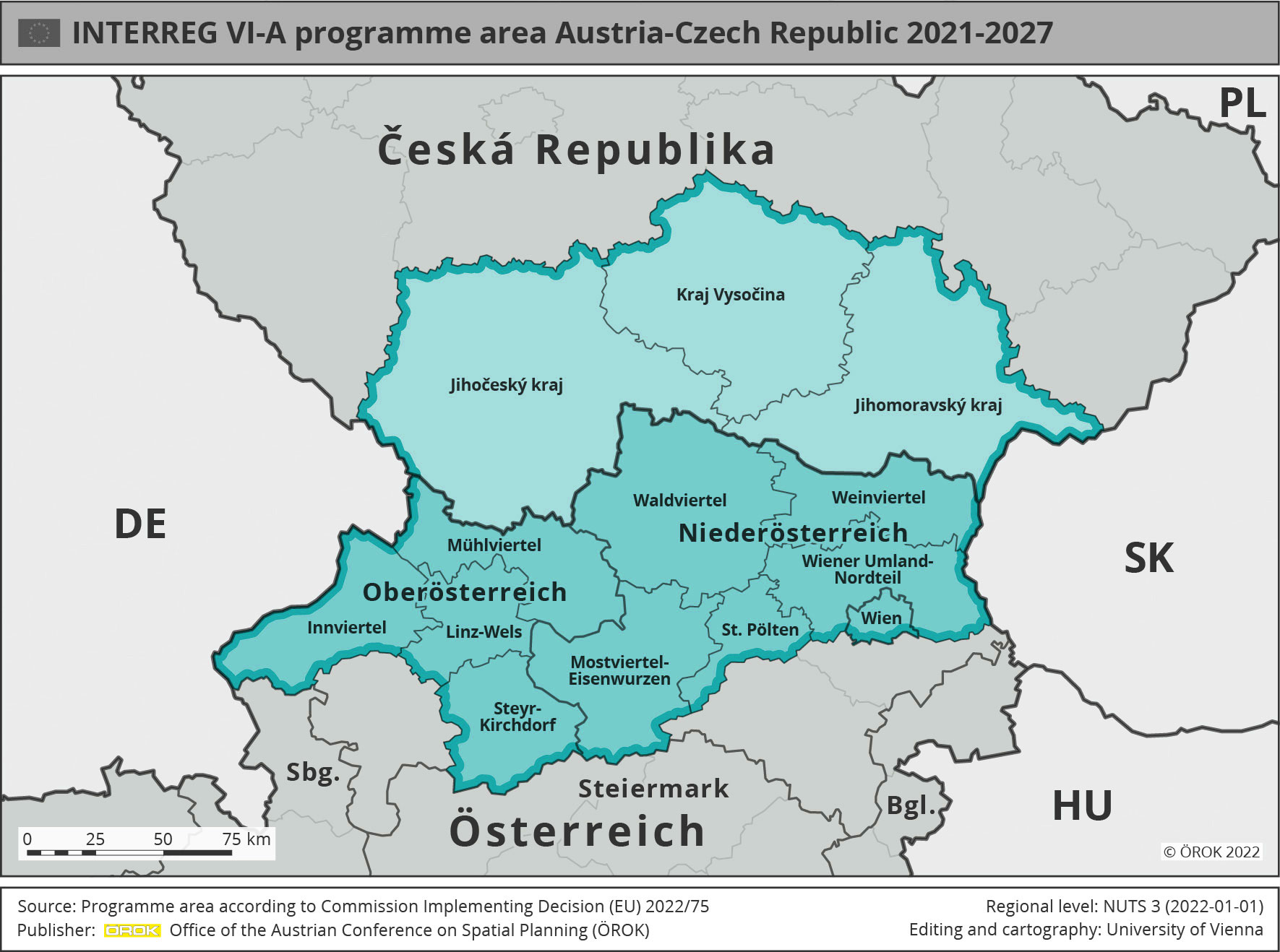 Partnerländer auf einer Karte