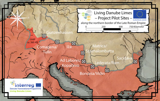 Living Danube Limes Pitol Sites Map