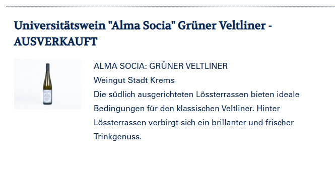 Universitätswein Grüner Veltliner