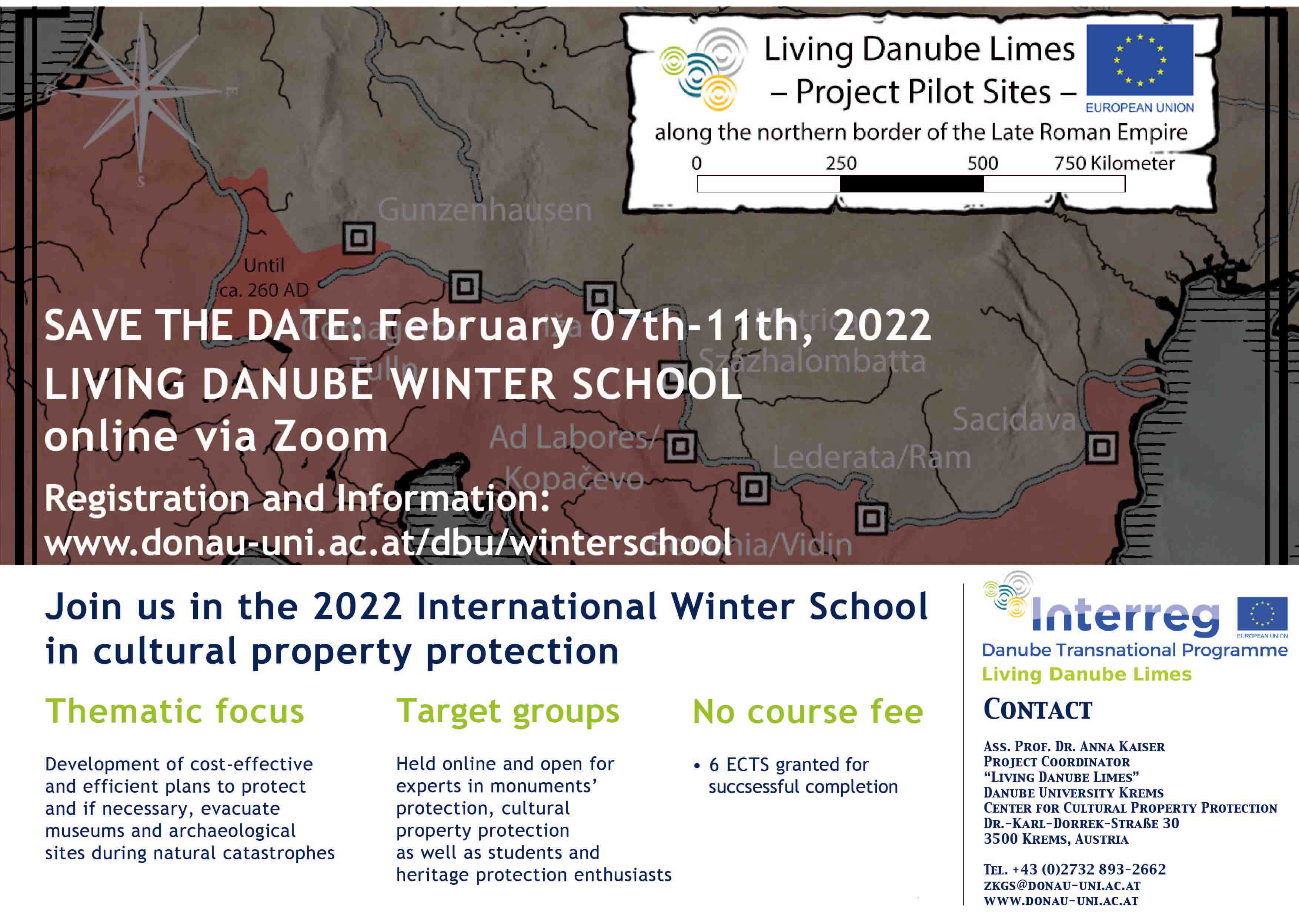 Living Danube Limes Winter School 2022 Flyer