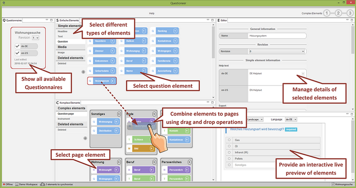 Die Abbildung des QuestionSys Konfigurator 