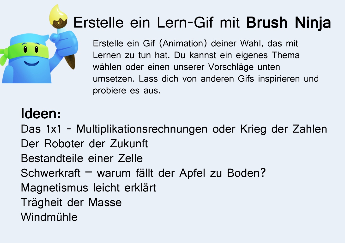 Lern GIF mit Ninja Brush