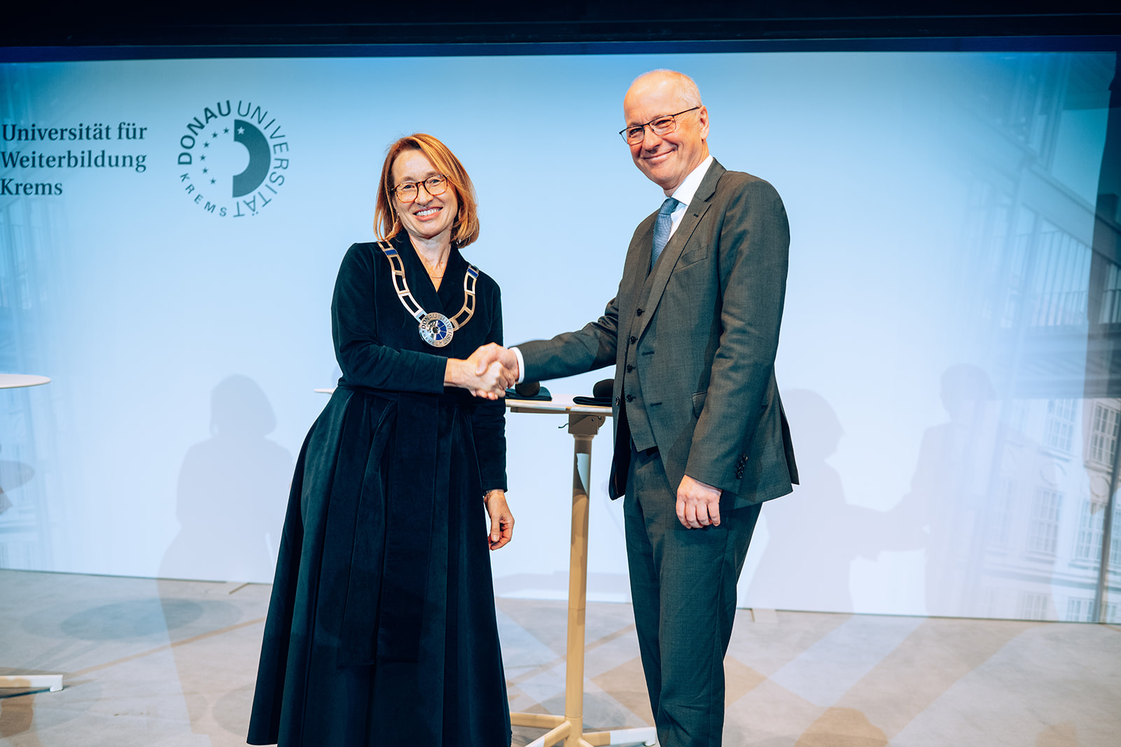 Übergabe Amtskette Weber und Faulhammer