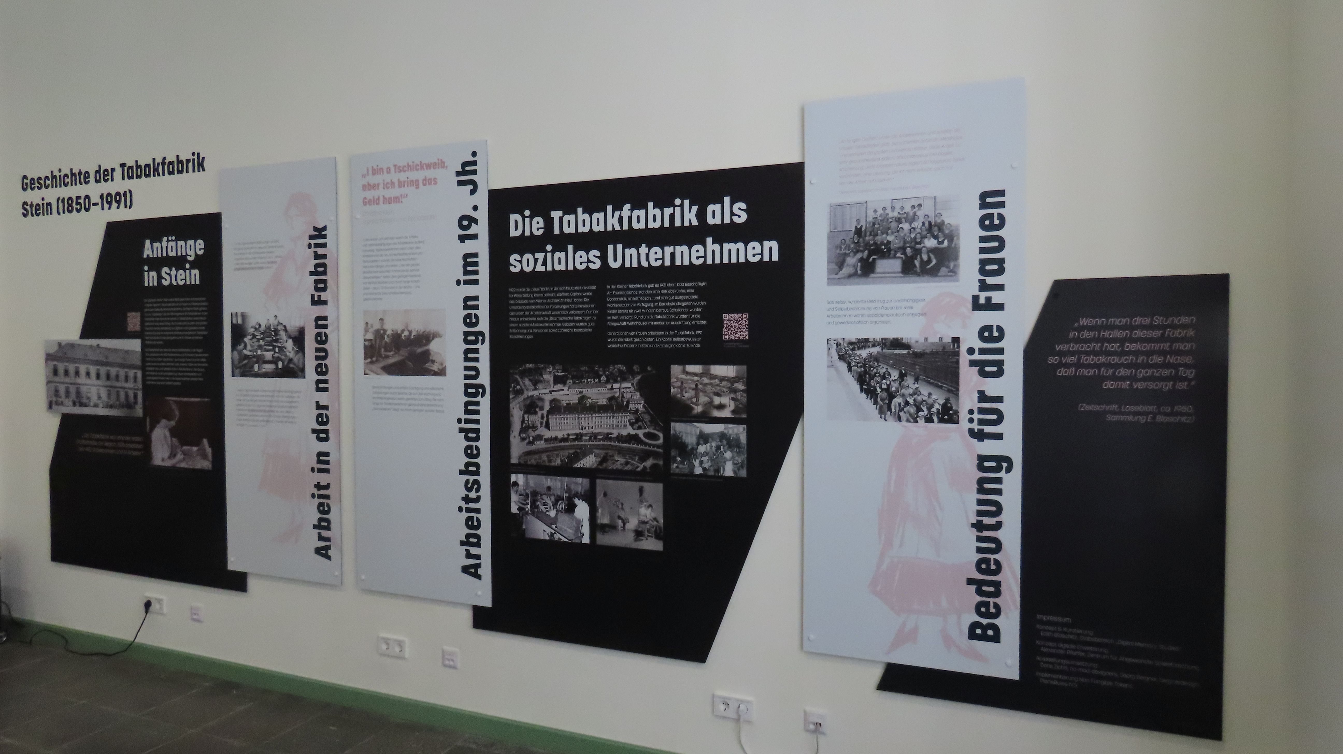 Dauerausstellung zur Geschichte der Tabakfabrik Stein
