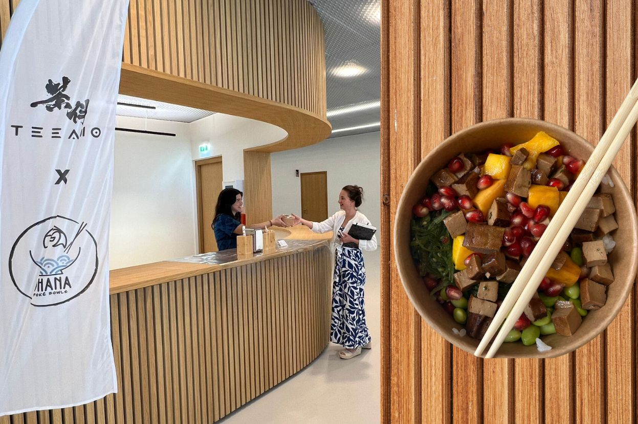 Pick-up Station zur Abholung der Poke´Bowls am Campus Ost