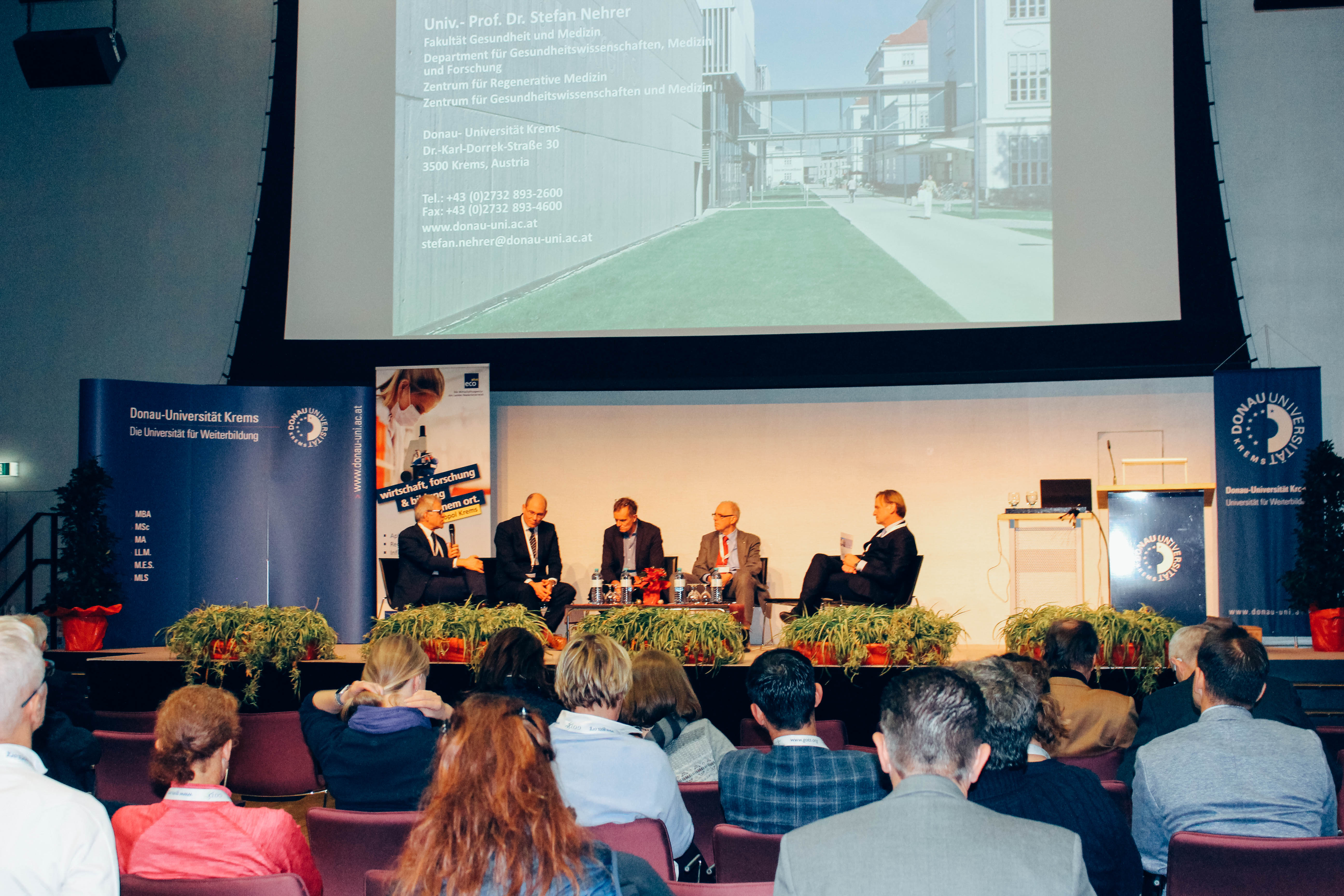 © Donau-Universität Krems Die erste Podiumsdiskussion widmete sich dem Thema Prävention in der Sportmedizin