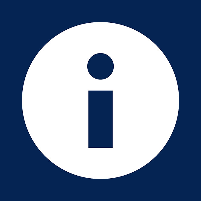 Bildsymbol des Buchstanben I für Information