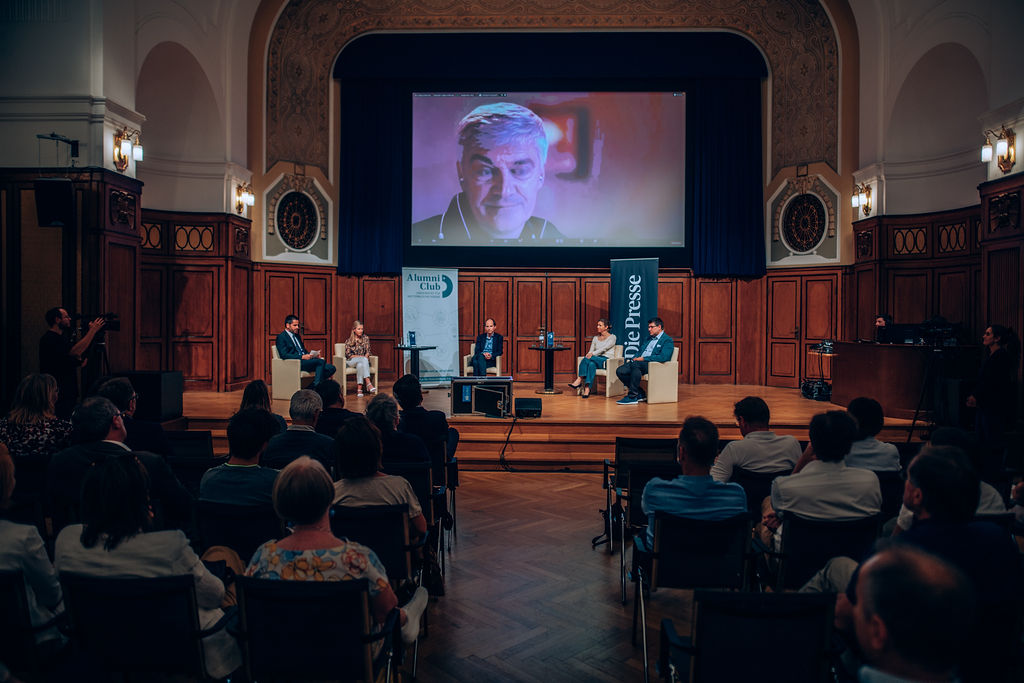 Podiumsdiskussion im Festsaal des Technischen Museums Wien